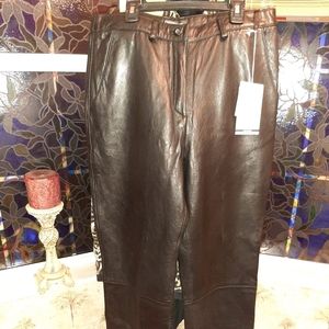 LEATHER SLACKS Size 12